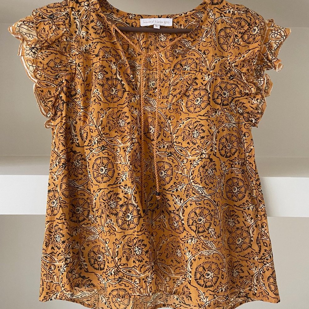 House of Harlow 1960 Yellow Top with rope ties Size Medium